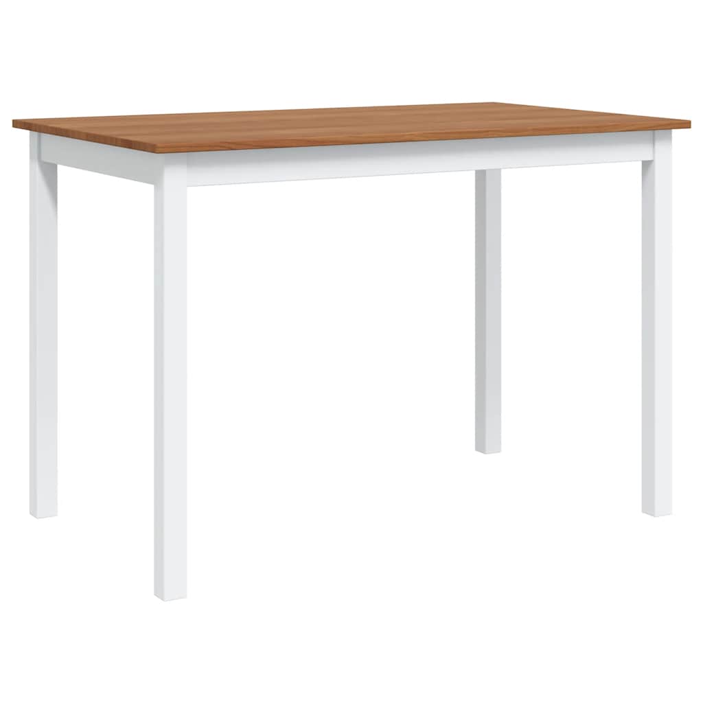 5 Piece Dining Set Brown and White