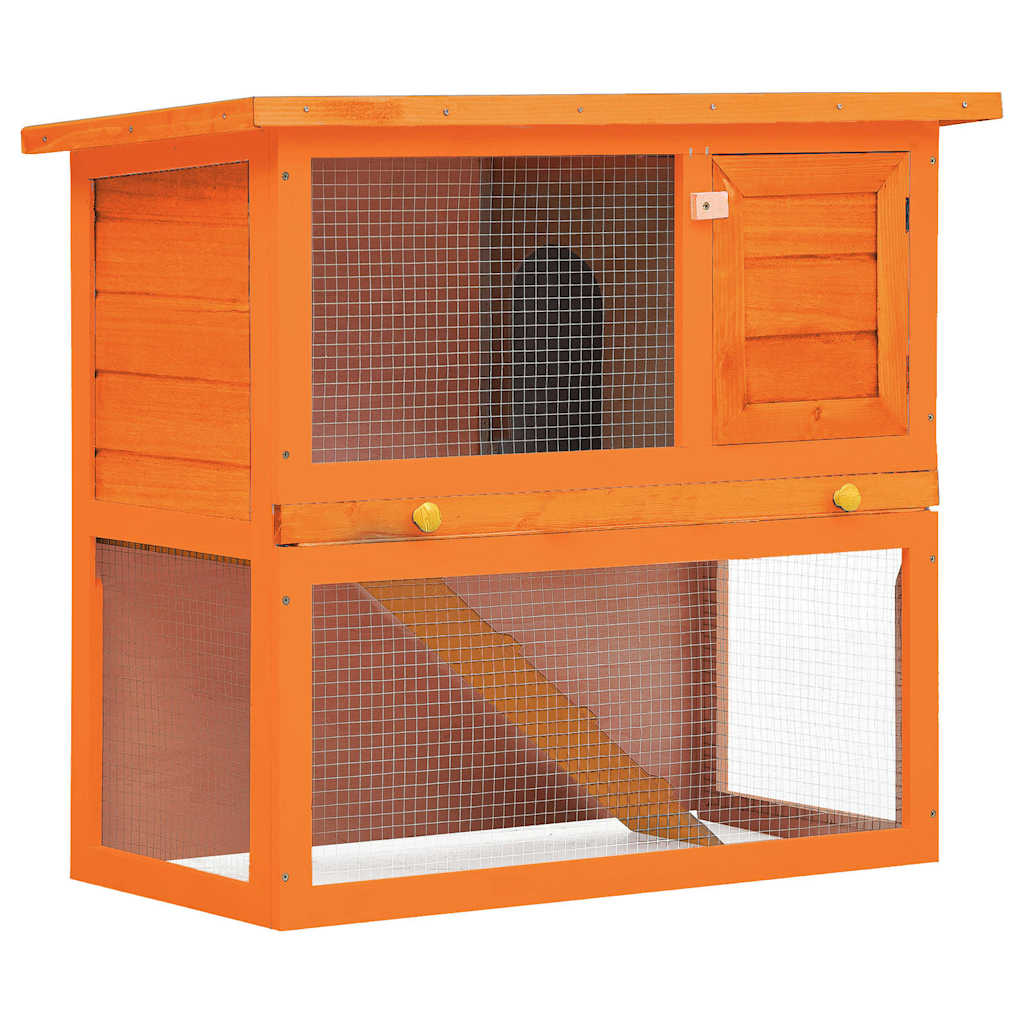 Outdoor Rabbit Hutch Small Animal House Pet Cage 1 Door Wood
