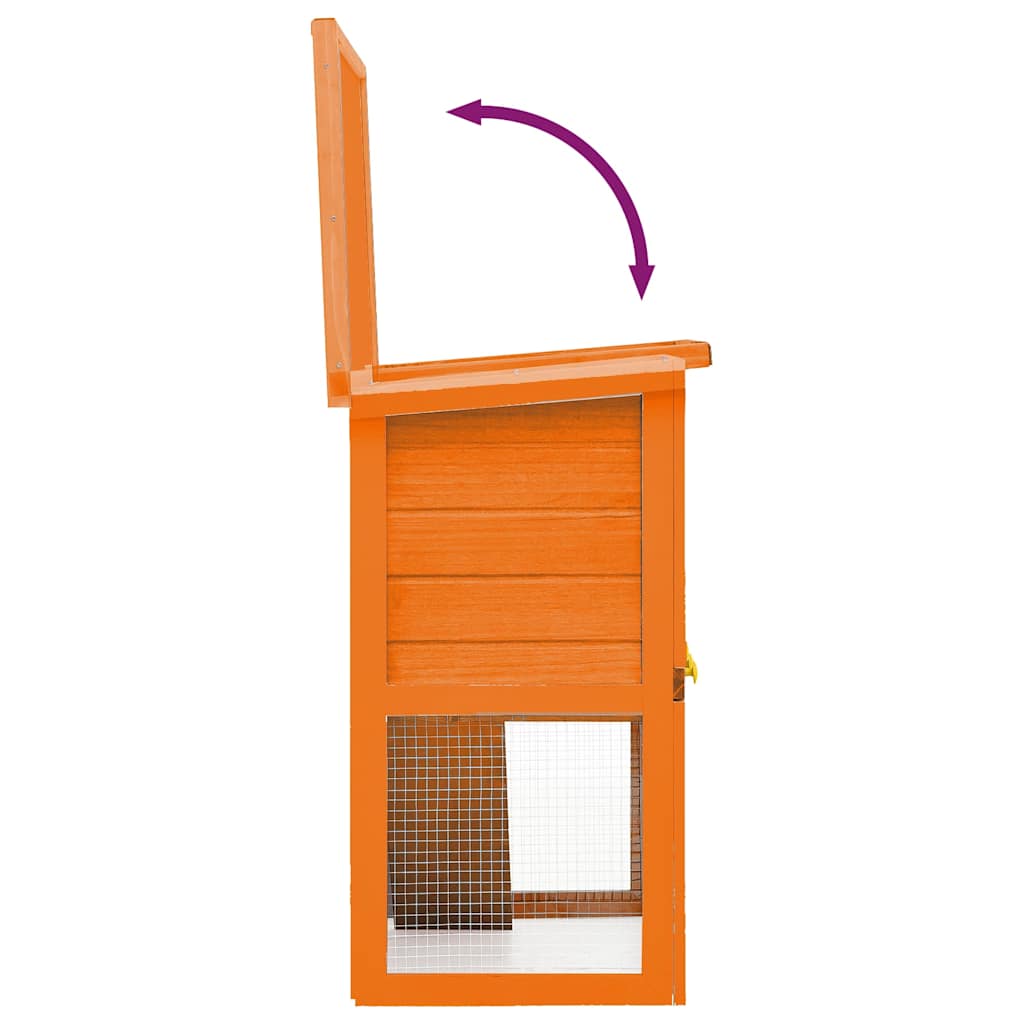 Outdoor Rabbit Hutch Small Animal House Pet Cage 1 Door Wood