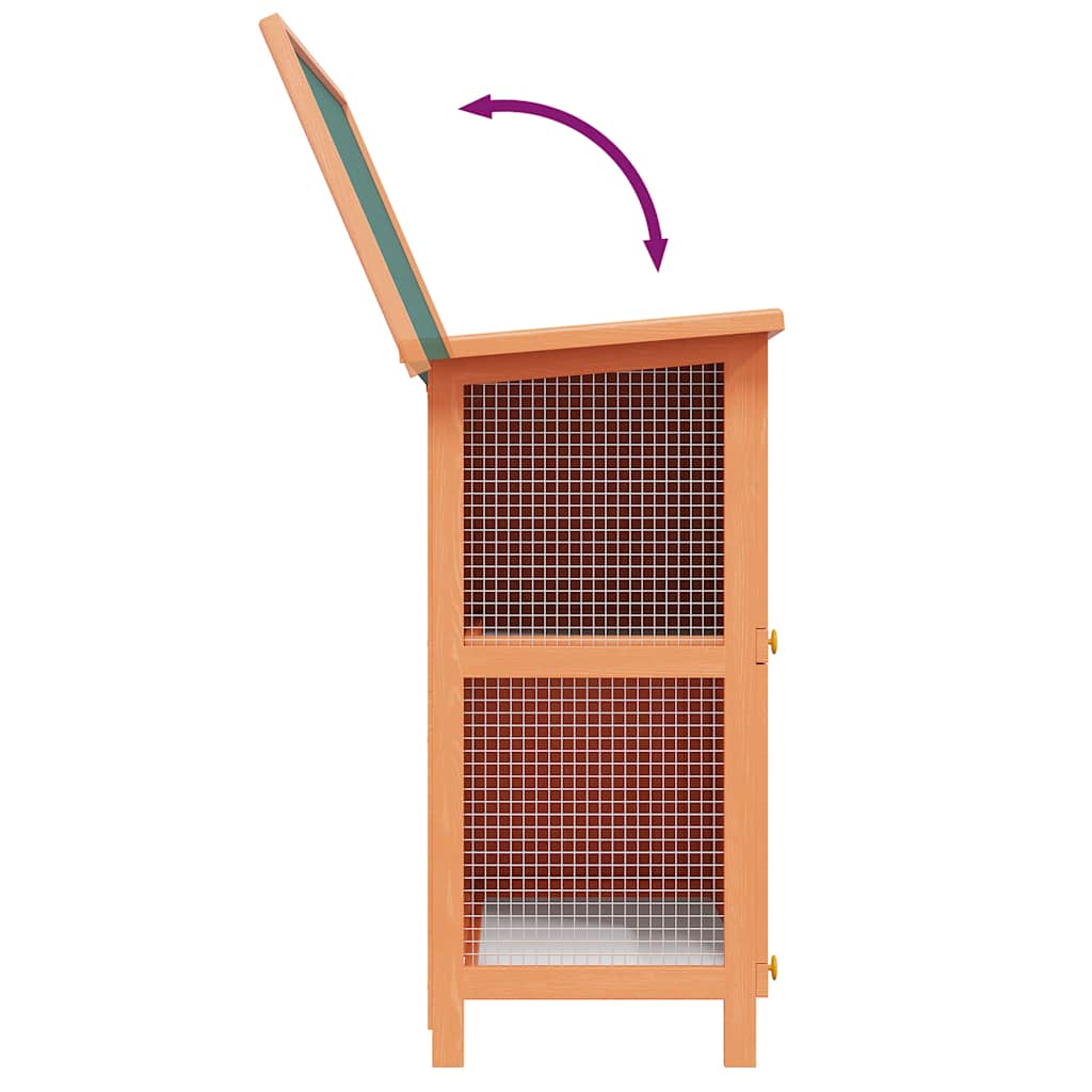 Outdoor Rabbit Hutch Small Animal House Pet Cage 4 Doors Wood