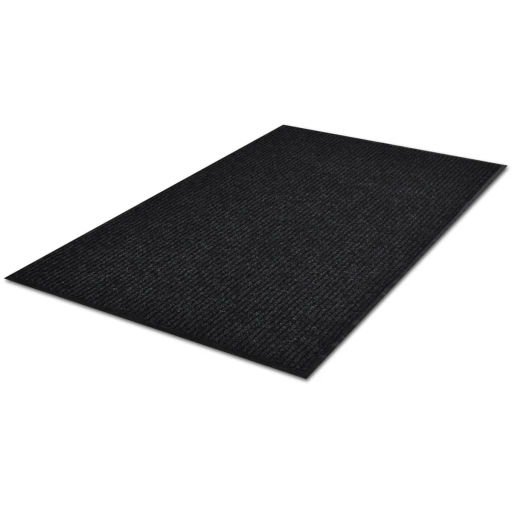 Black PVC Door Mat 90 x 60 cm