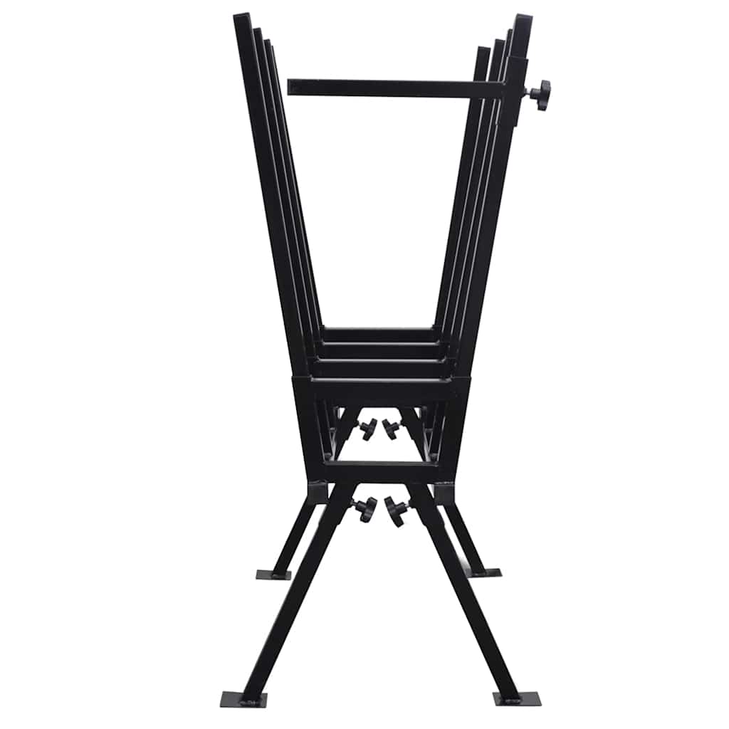 Black Powder-Coated Saw Horse for Woodworking