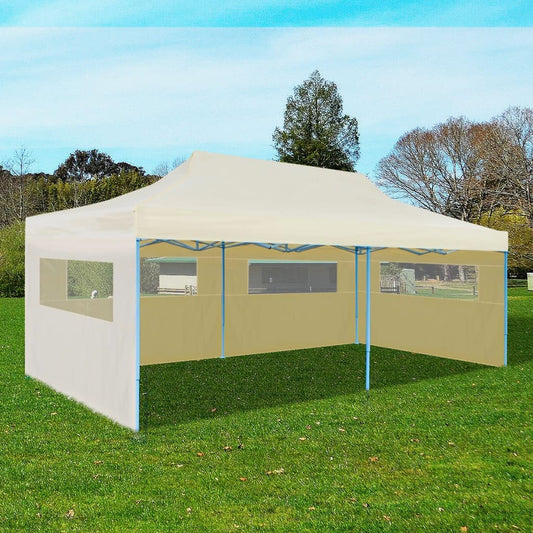 Cream Foldable Pop-up Party Tent 3 x 6 m