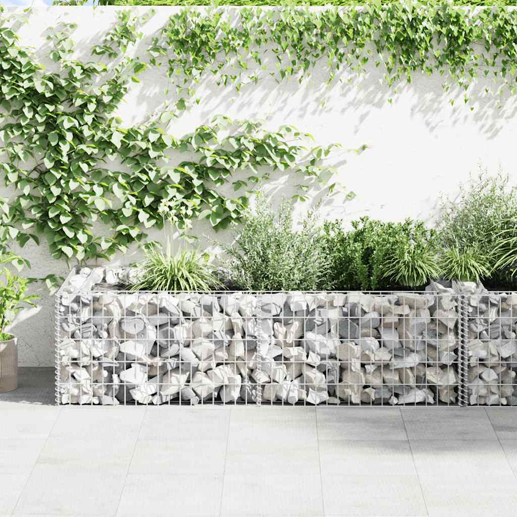 Gabion Planter Galvanised Steel 180x90x50 cm