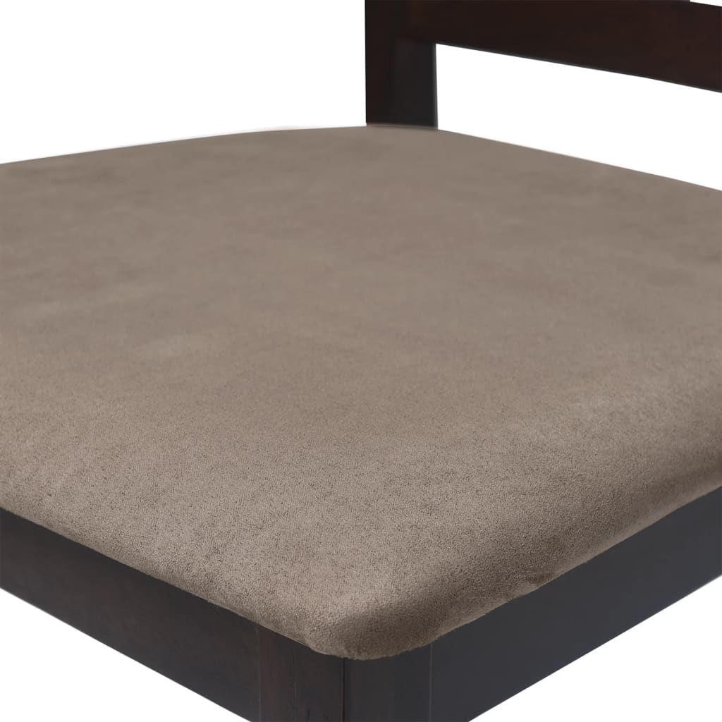 Bar Chairs 2 pcs Brown Fabric