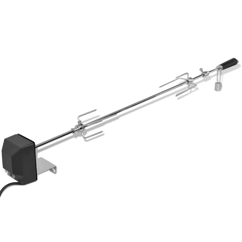 BBQ Rotisserie Spit with Motor Steel 1000 mm