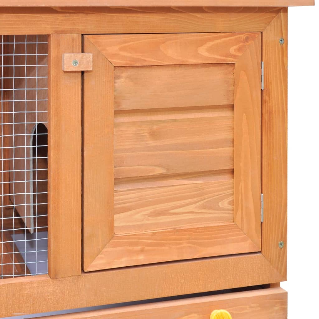 Outdoor Rabbit Hutch Small Pet Cage 1 Door Wood