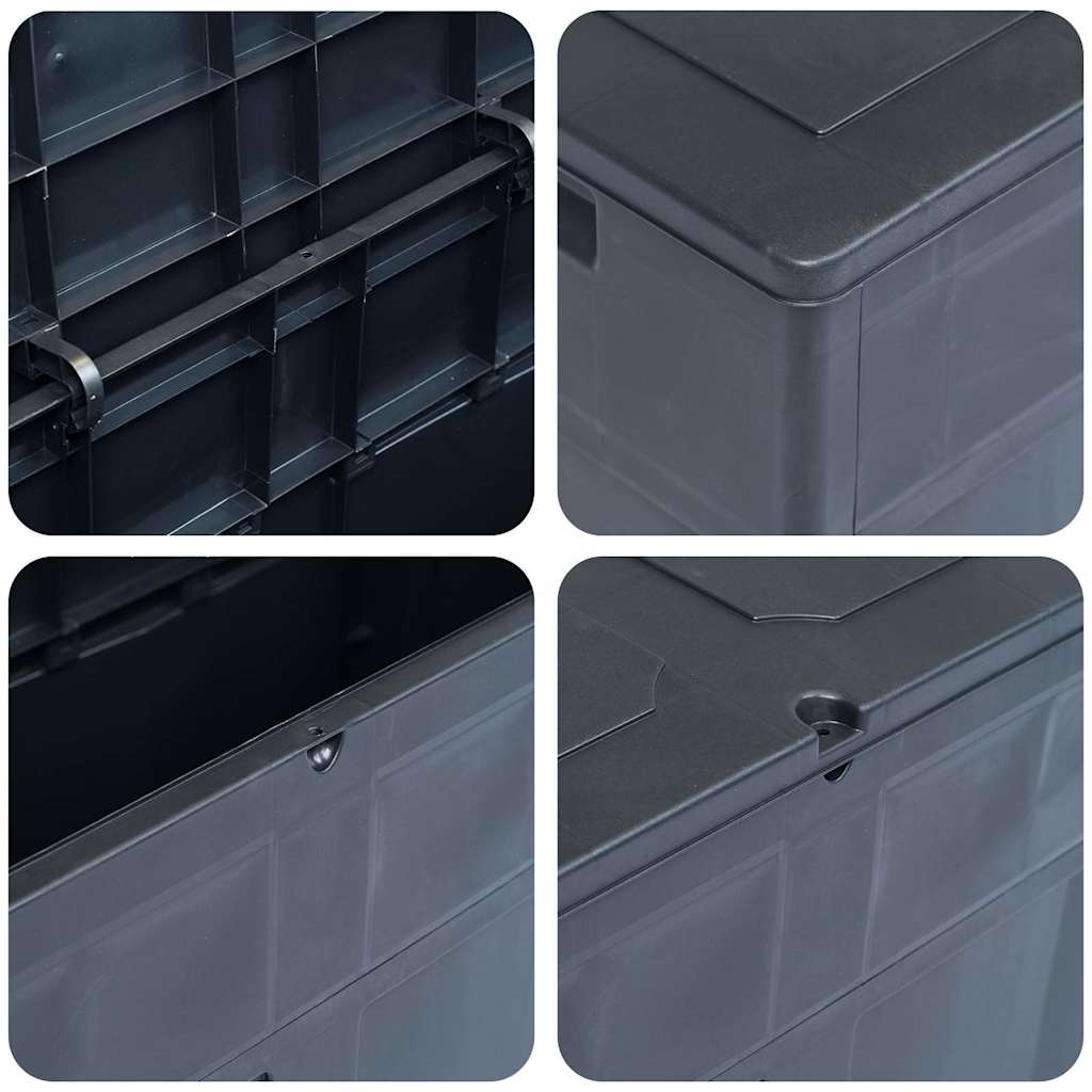 Garden Storage Box 320 L Black