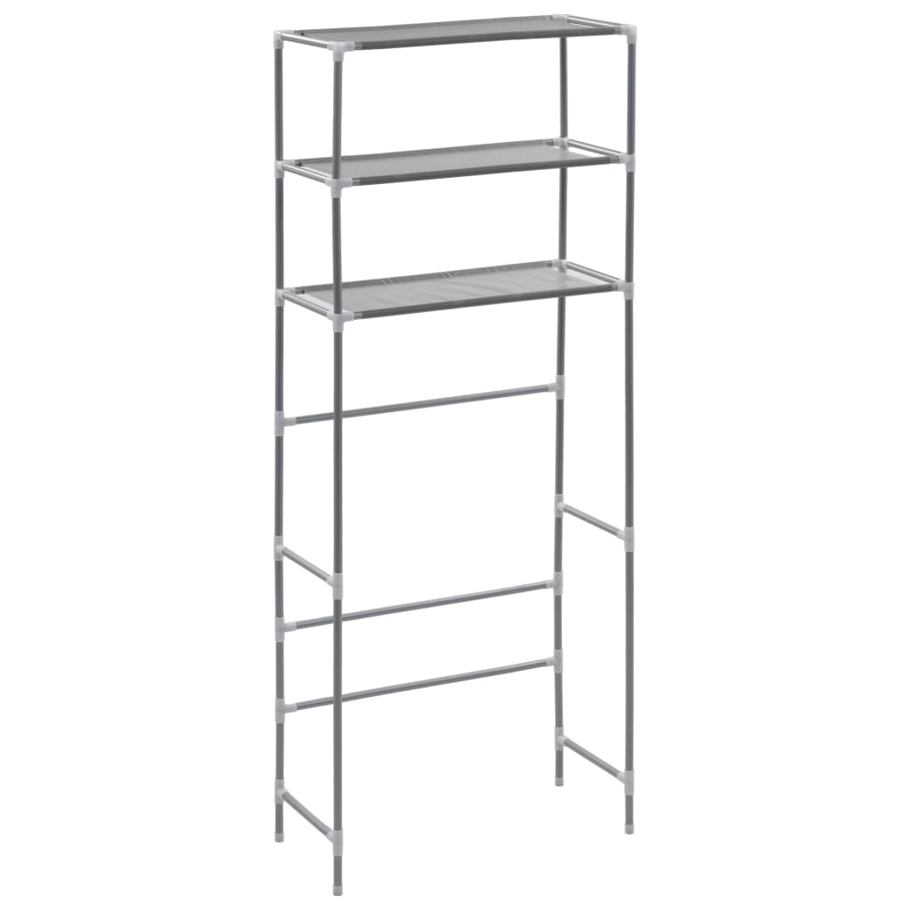 3-Tier Storage Rack over Laundry Machine Silver 69x28x169 cm