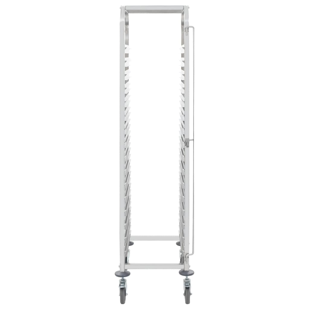 Kitchen Trolley for 16 Trays 38x55x163 cm Stainless Steel