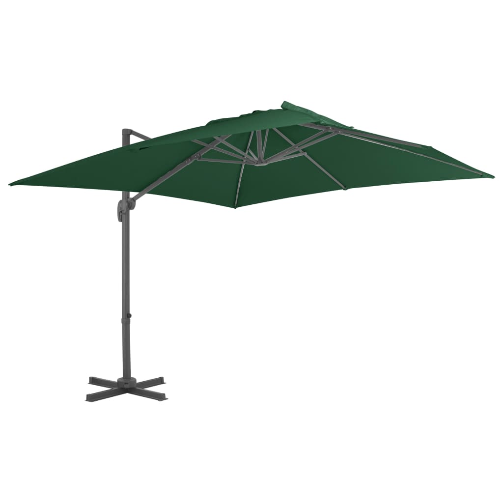 Garden Parasol with Portable Base Green