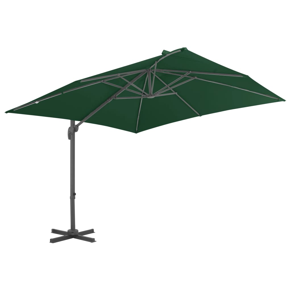 Garden Parasol with Portable Base Green