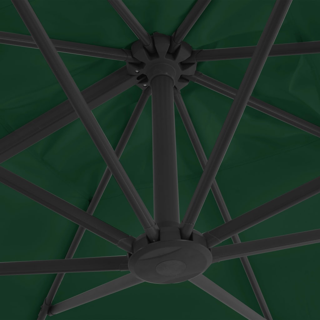 Garden Parasol with Portable Base Green