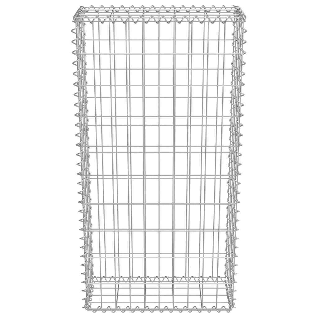 Gabion Wall with Covers Galvanised Steel 50x20x100 cm