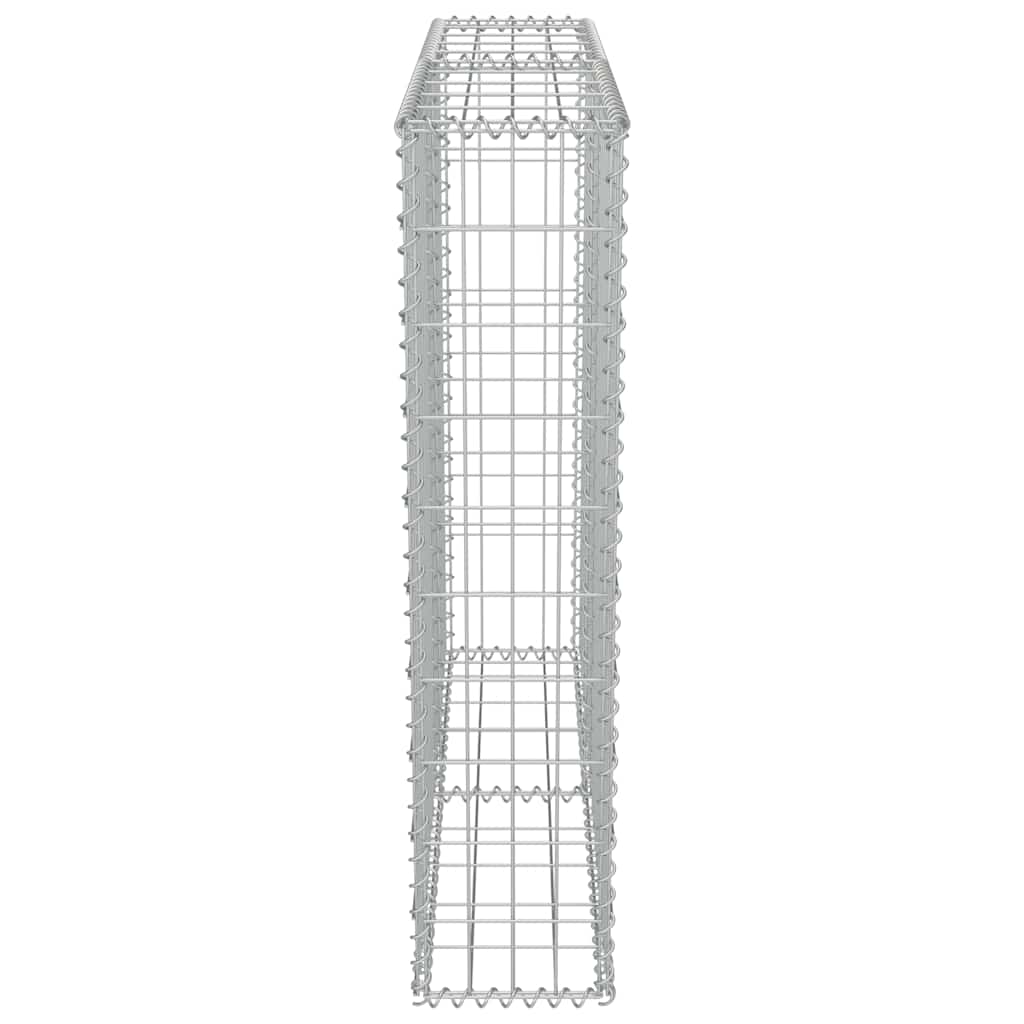 Gabion Wall with Covers Galvanised Steel 100x20x100 cm