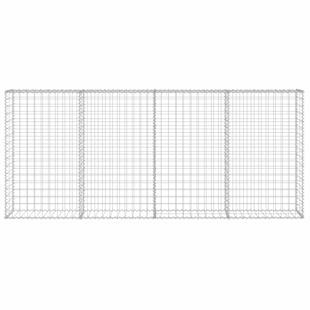 Gabion Wall with Covers Galvanised Steel 200x20x85 cm
