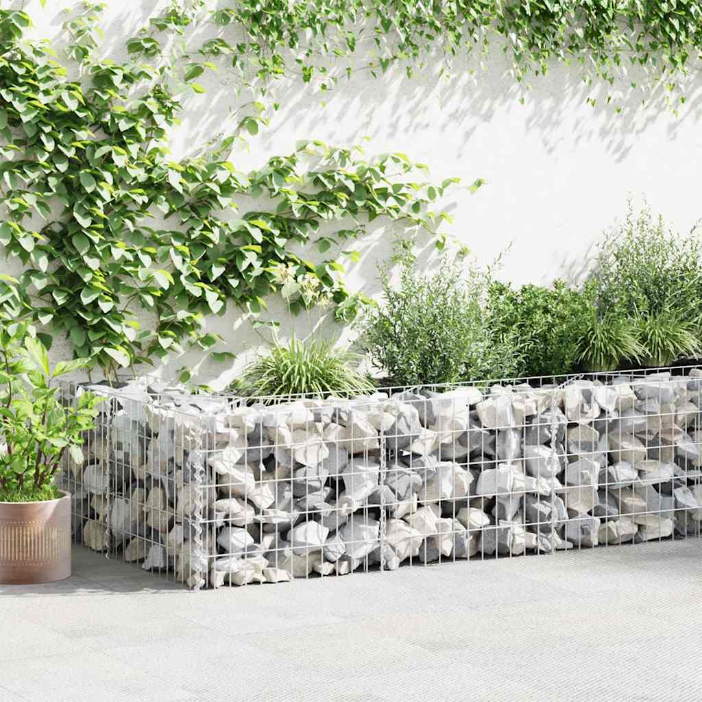 Gabion Wall with Covers Galvanised Steel 600x50x50 cm