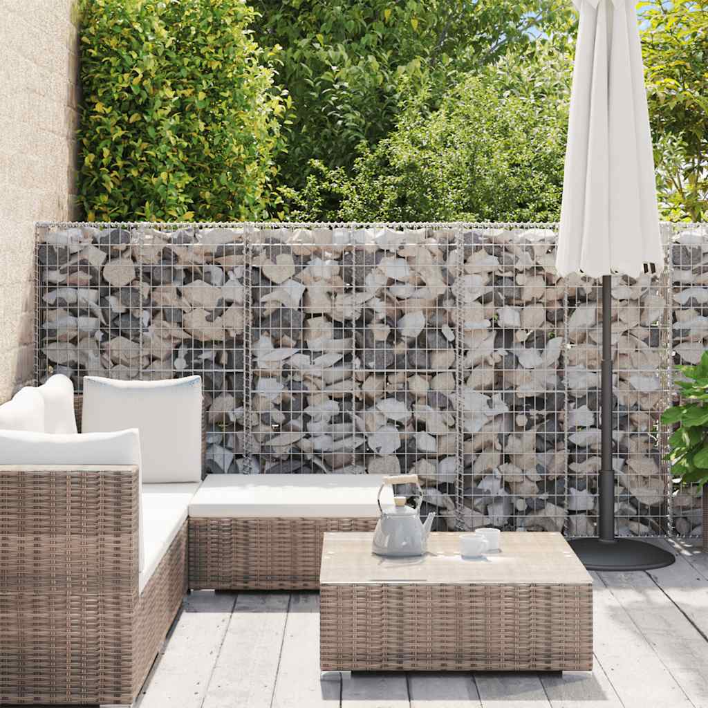 Gabion Wall with Covers Galvanised Steel 600x50x150 cm
