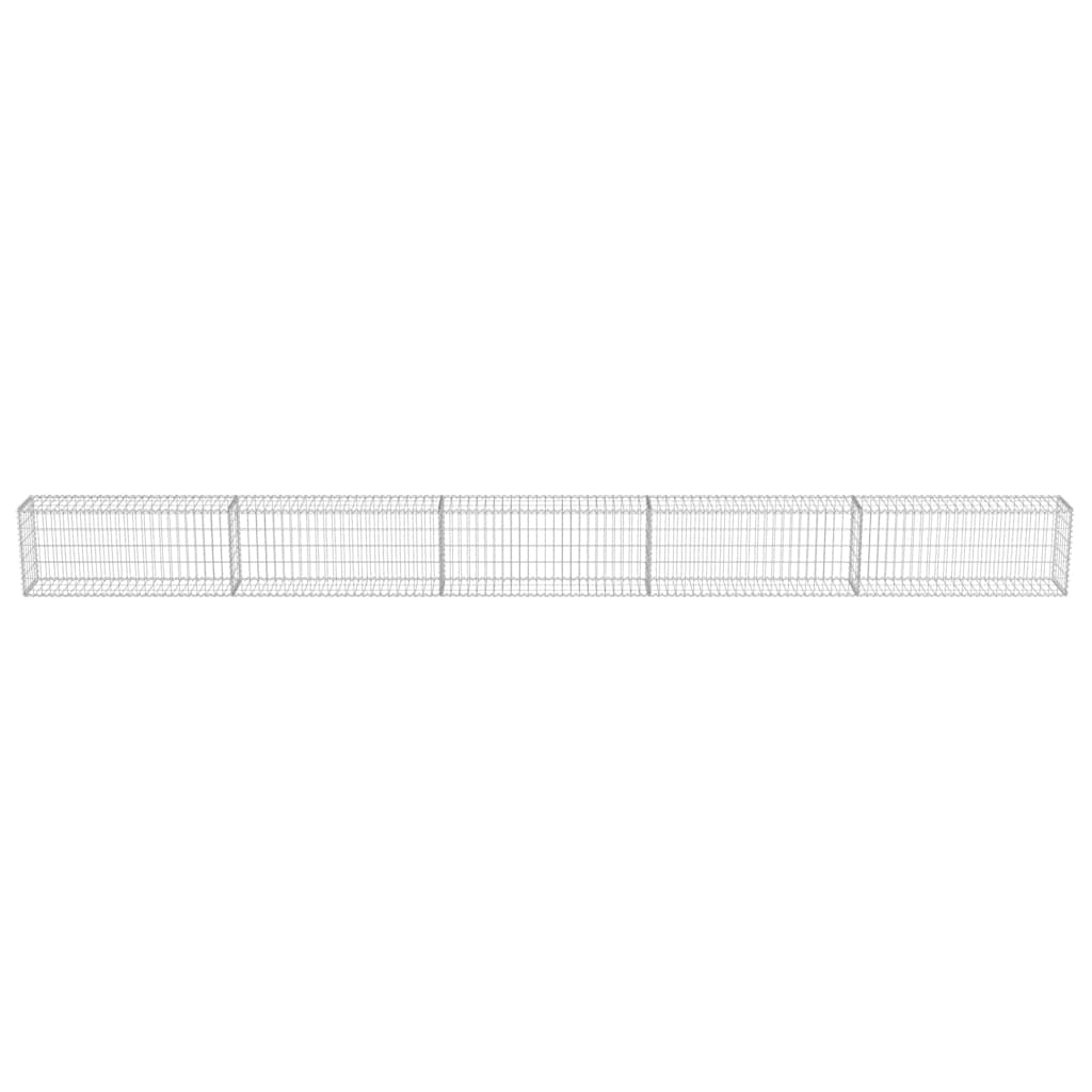 Gabion Wall with Covers Galvanised Steel 600x30x50 cm