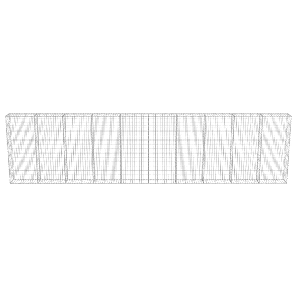 Gabion Wall with Covers Galvanised Steel 600x30x150 cm