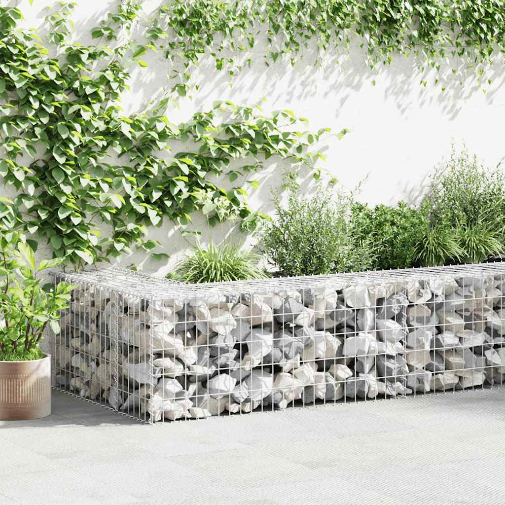 Gabion Wall with Covers Galvanised Steel 900x50x50 cm