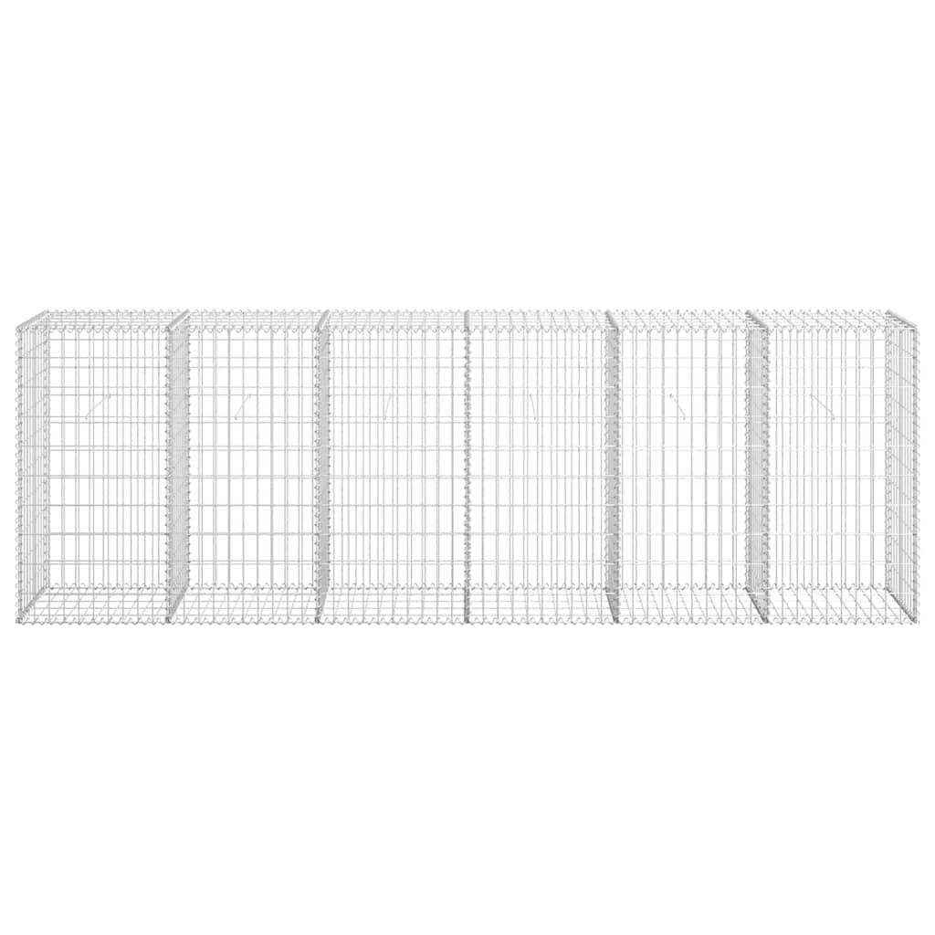 Gabion Wall with Covers Galvanised Steel 300x50x100 cm