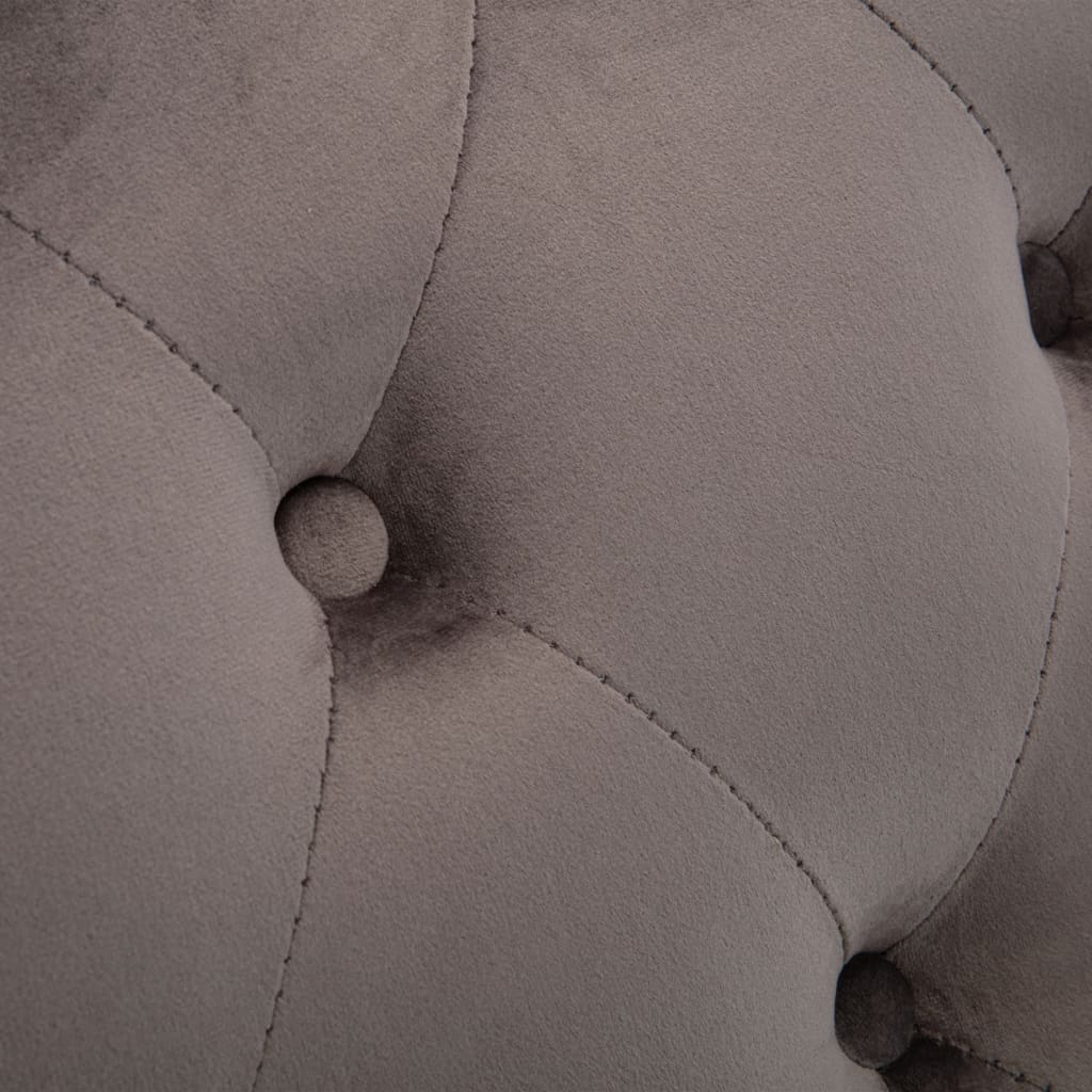 Chaise Lounge Grey Velvet