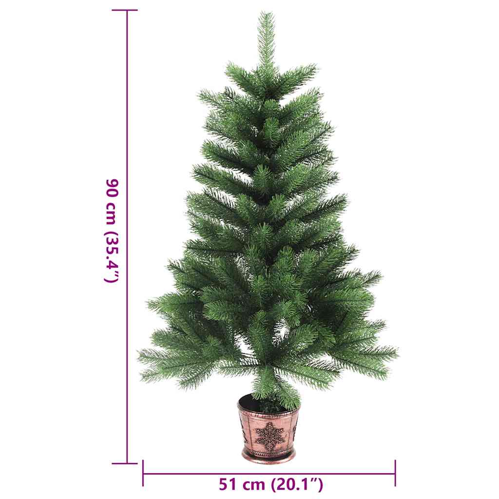 Artificial Christmas Tree Lifelike Needles 90 cm Green
