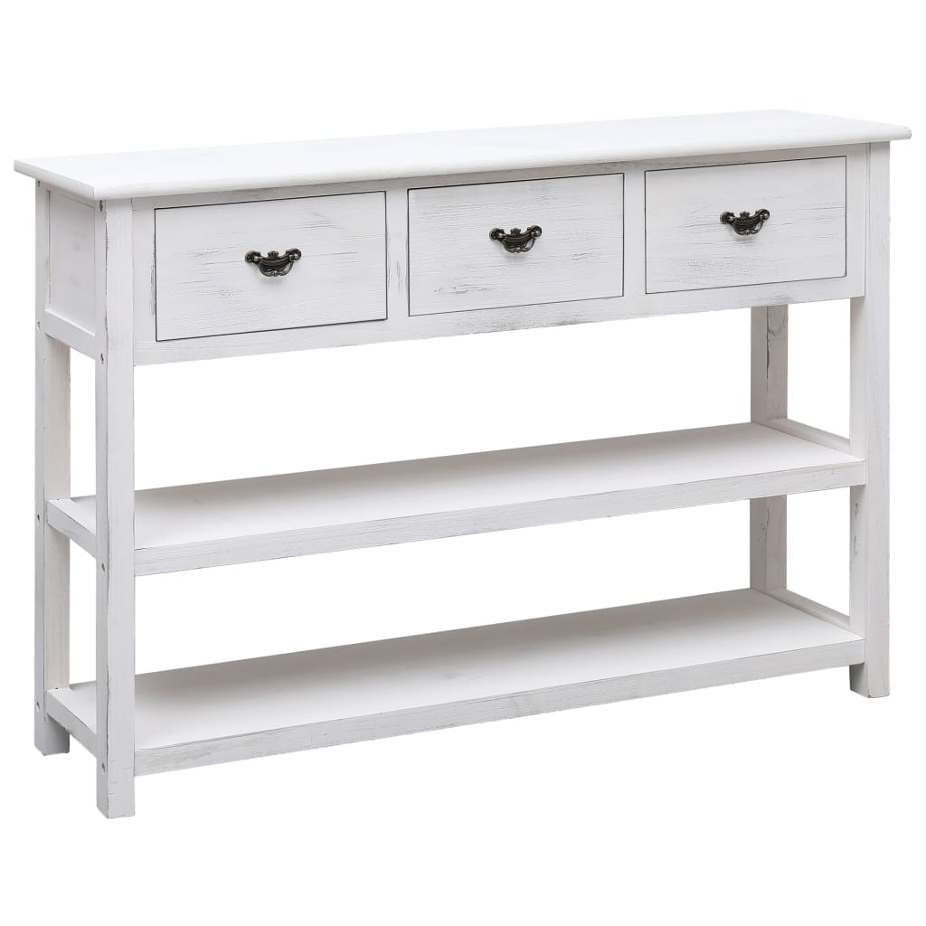Sideboard Antique White 115x30x76 cm Wood