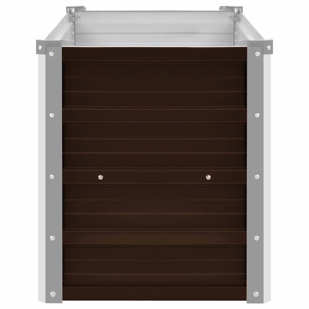 Garden Raised Bed Brown 160x40x45 cm Galvanised Steel