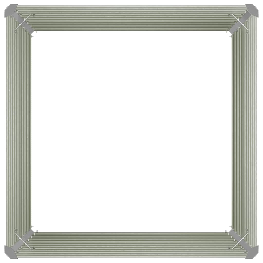 Raised Garden Bed Anthracite 100x100x77 cm Galvanised Steel