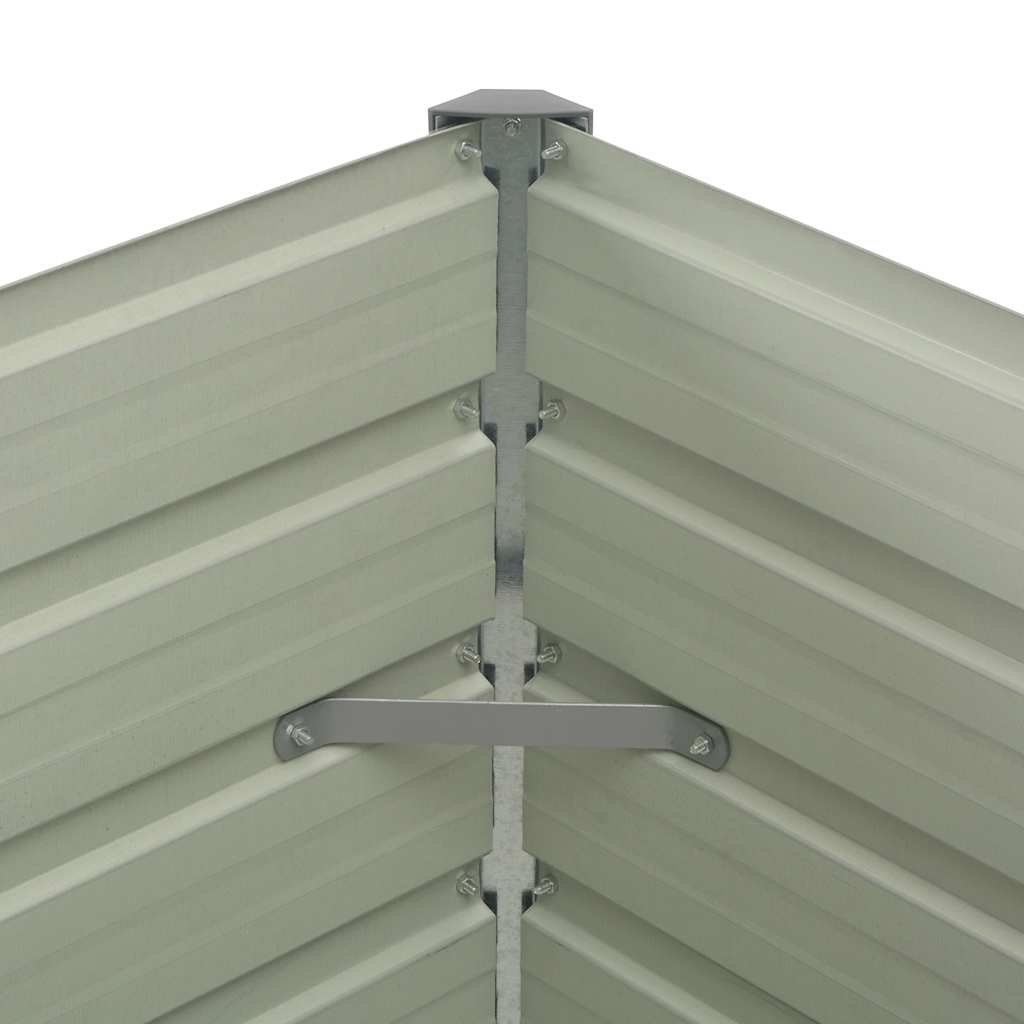 Raised Garden Bed Anthracite 100x100x77 cm Galvanised Steel