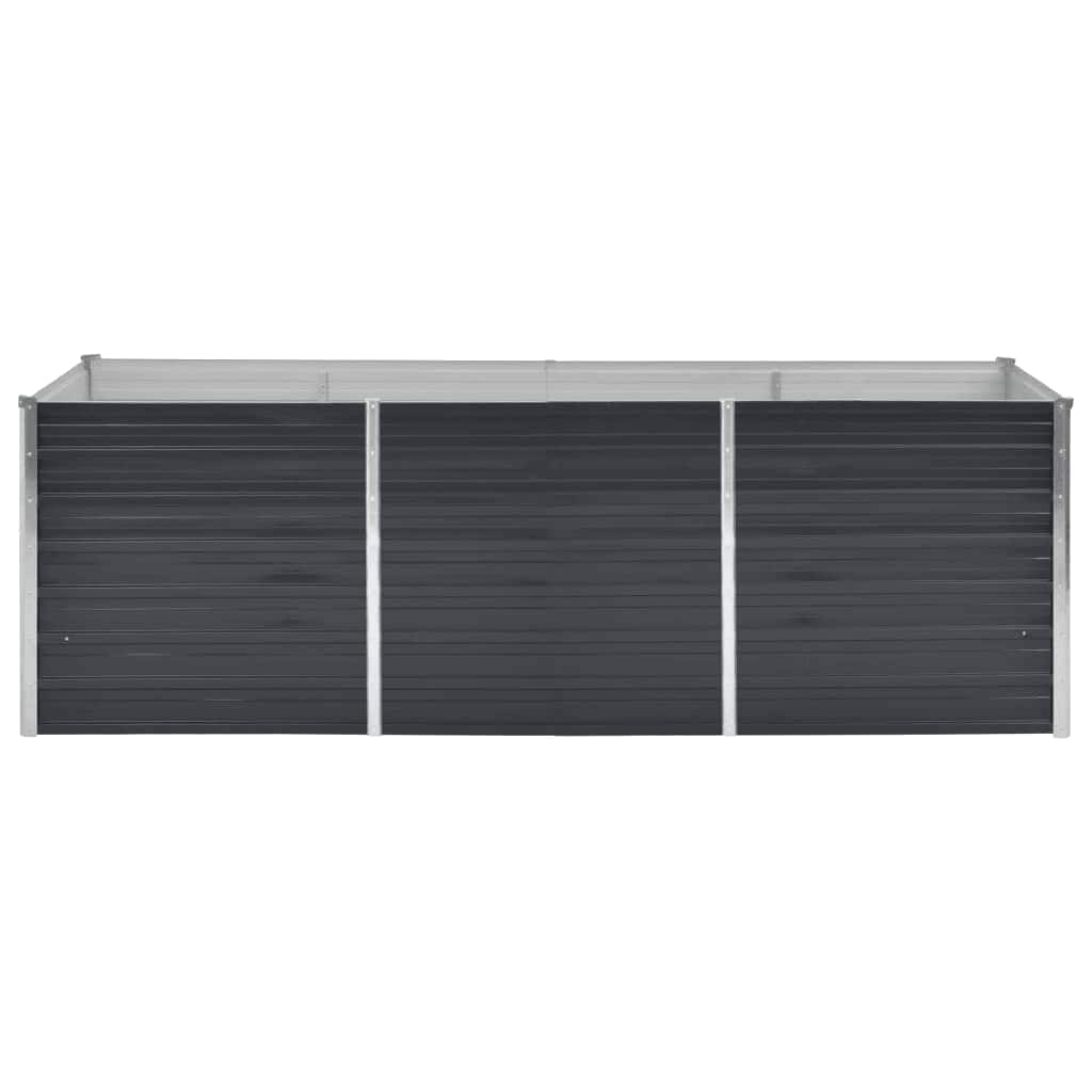 Garden Raised Bed Anthracite 240x80x77 cm Galvanised Steel