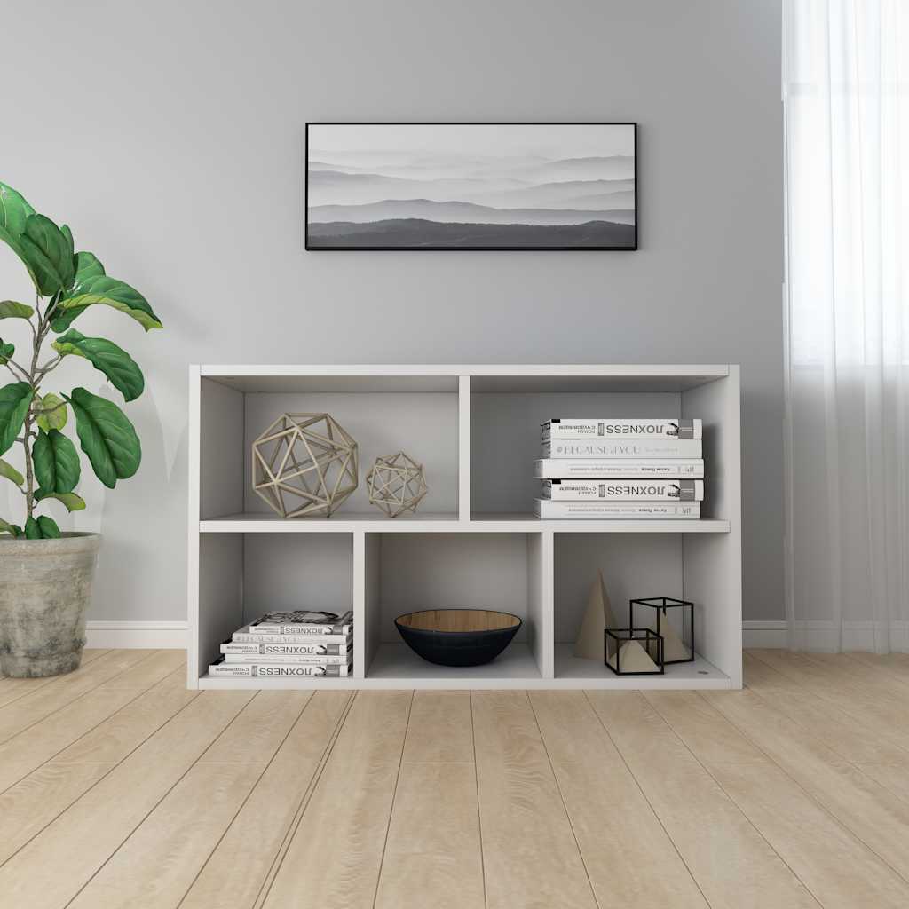 Book Cabinet/Sideboard White 50x25x80 cm Engineered Wood