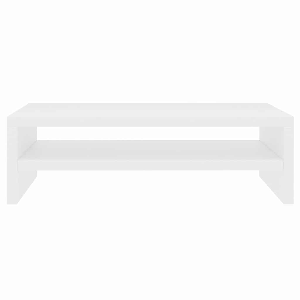 Monitor Stand White 42x24x13 cm Engineered Wood