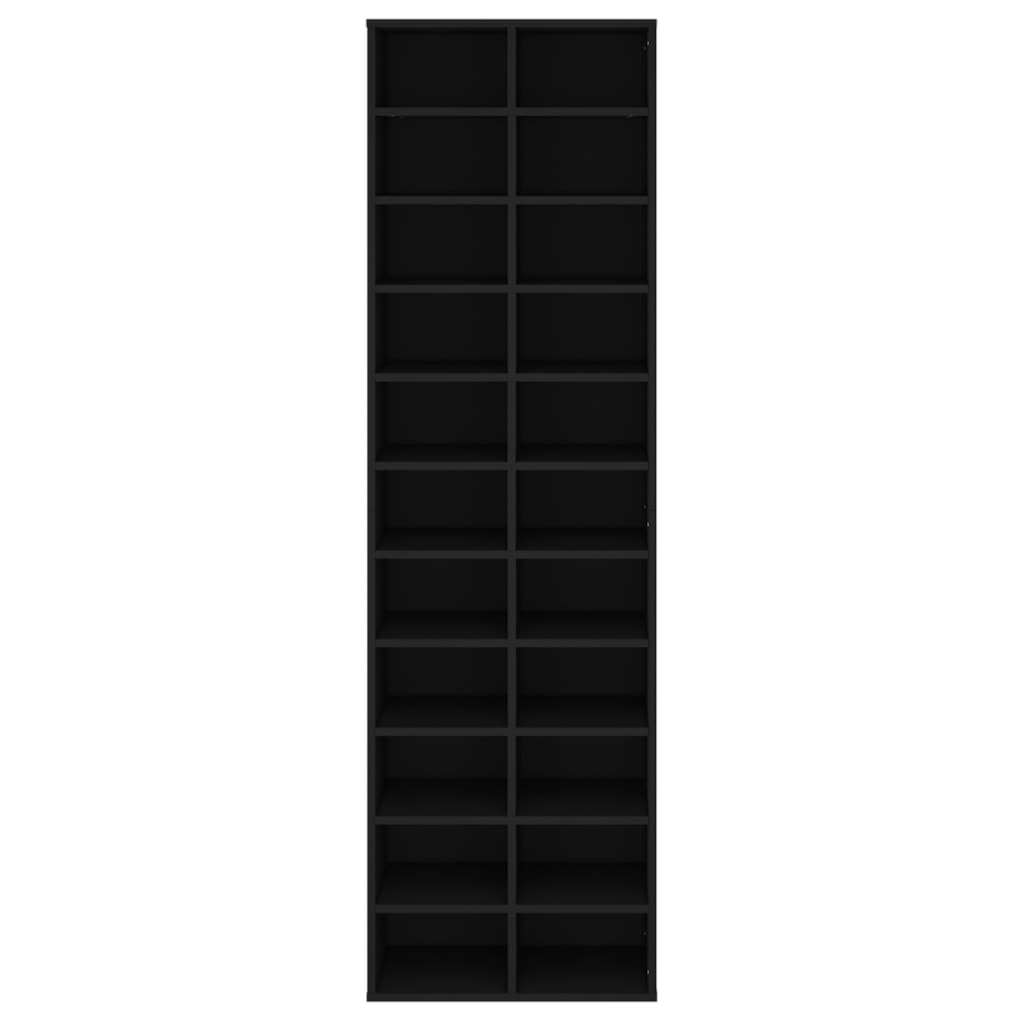 Shoe Cabinet Black 54x34x183 cm Engineered Wood