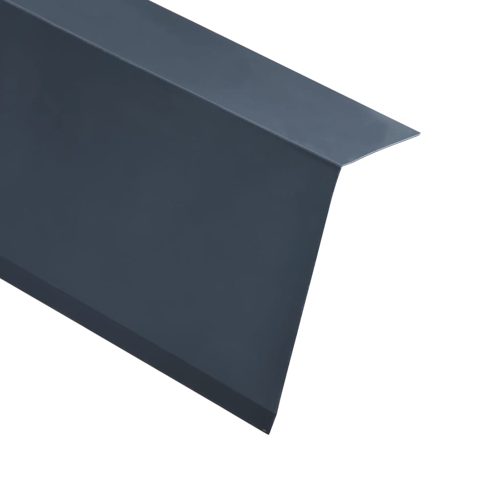 L-shape Roof Edge Plates 5 pcs Aluminium Anthracite 170cm