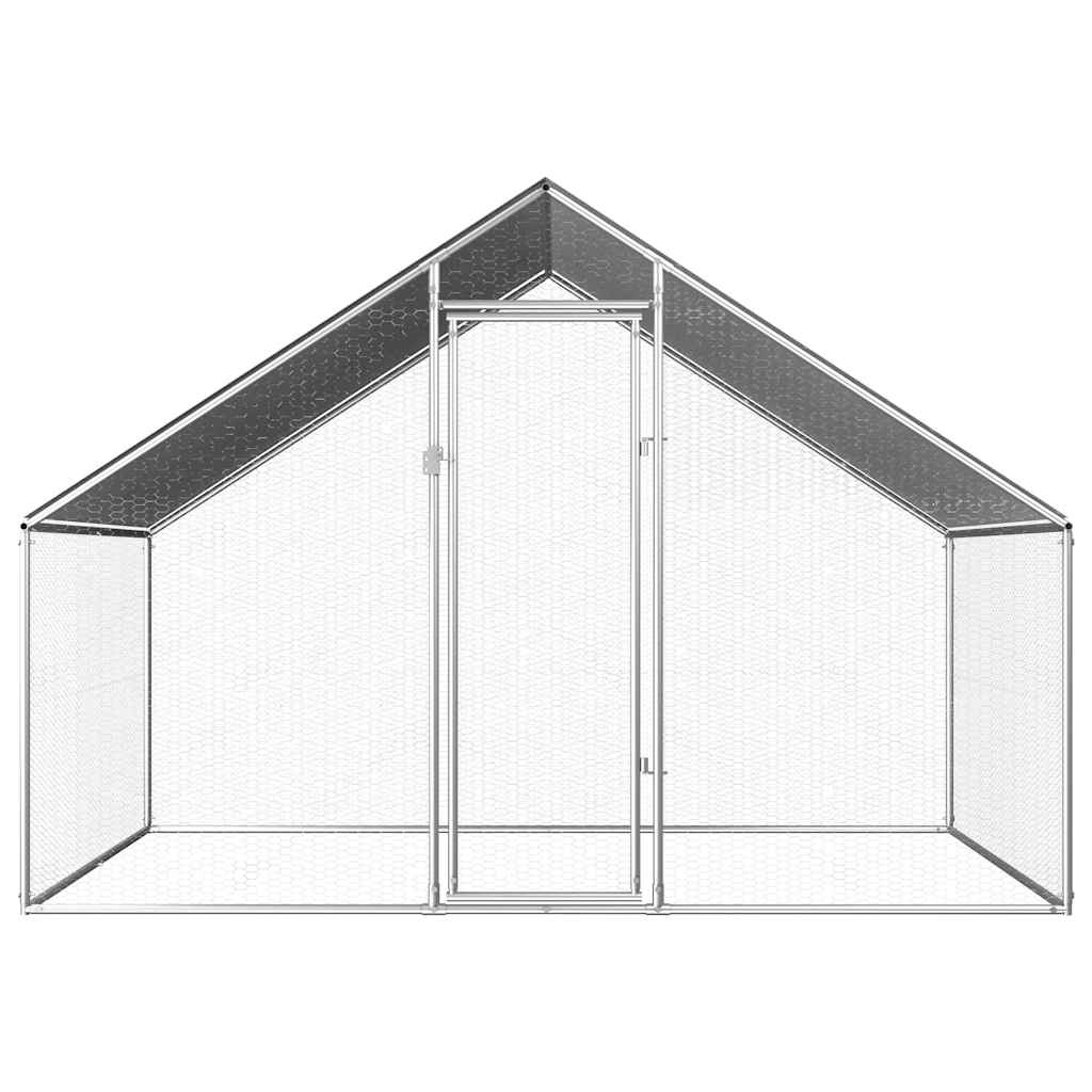 Outdoor Chicken Cage 2.75x2x1.92 m Galvanised Steel