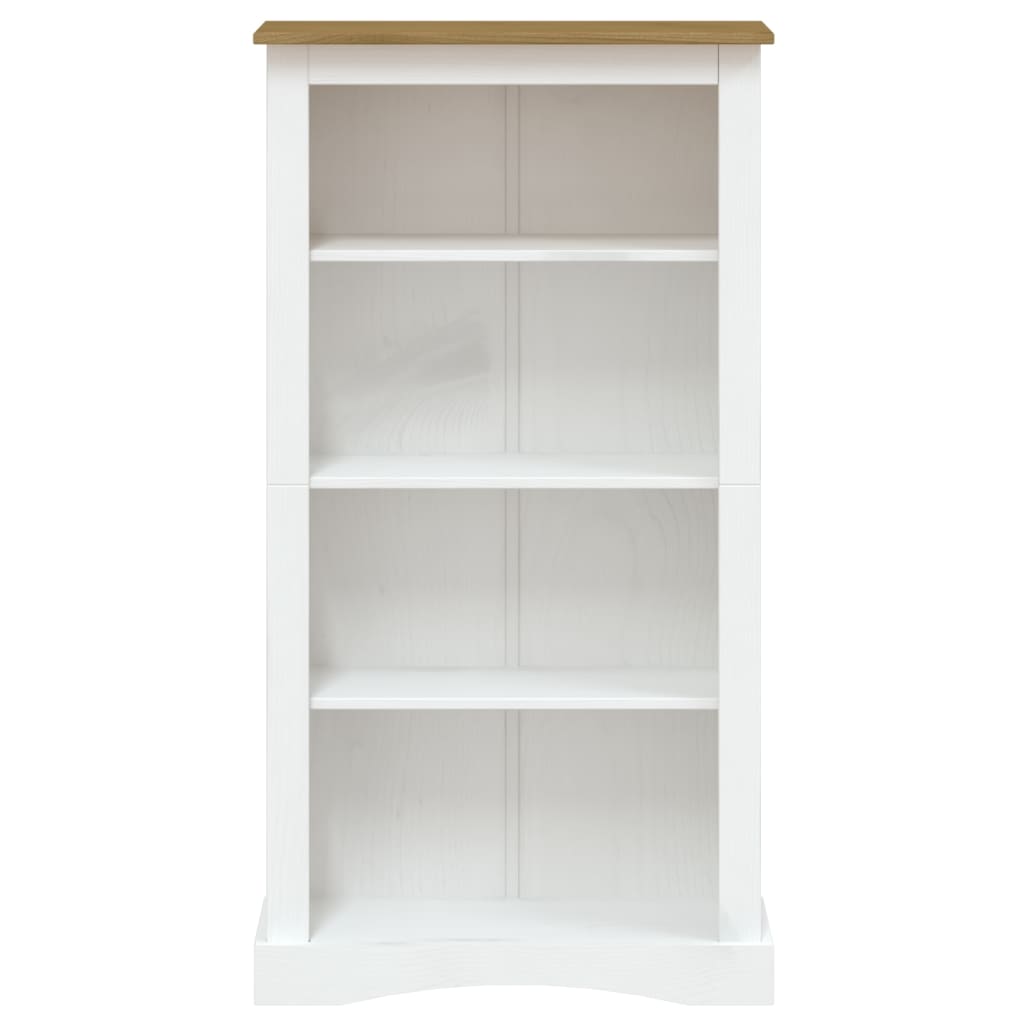 4-Tier Bookcase Mexican Pine Corona Range White 80x29x150 cm