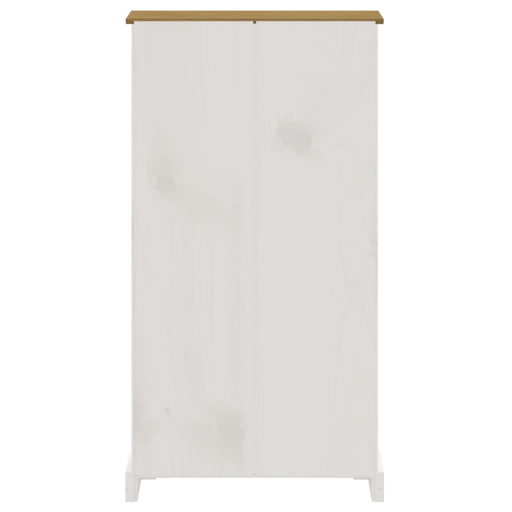 4-Tier Bookcase Mexican Pine Corona Range White 80x29x150 cm