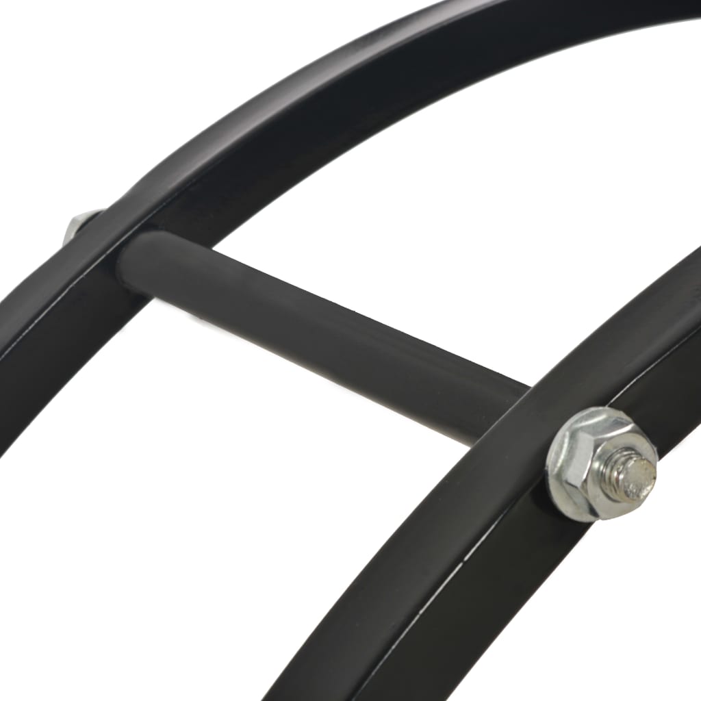 Firewood Rack Black 70x20x70 cm Steel