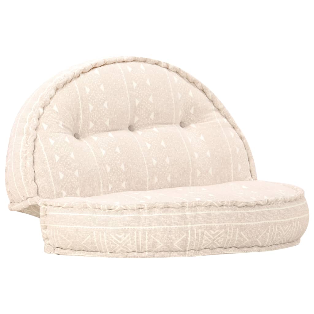 Pouffe 100x20 cm Beige Fabric