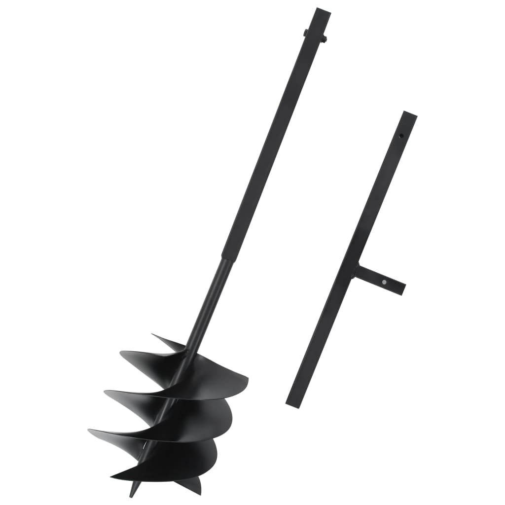 Ground Drill with Handle 250 mm Steel Black