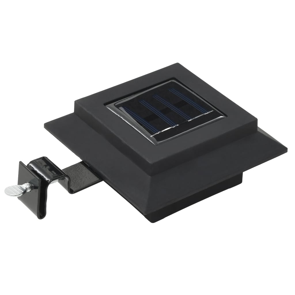Outdoor Solar Lamps 12 pcs LED Square 12 cm Black