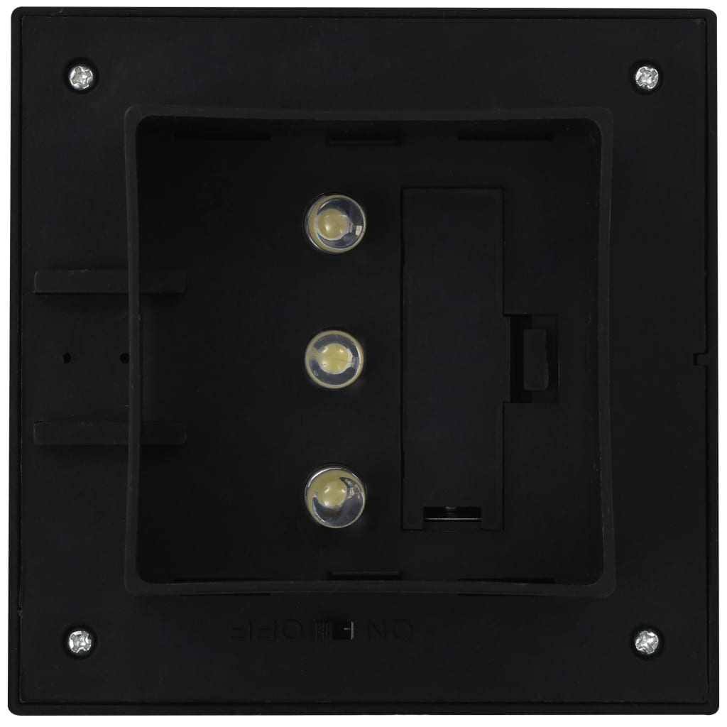 Outdoor Solar Lamps 12 pcs LED Square 12 cm Black