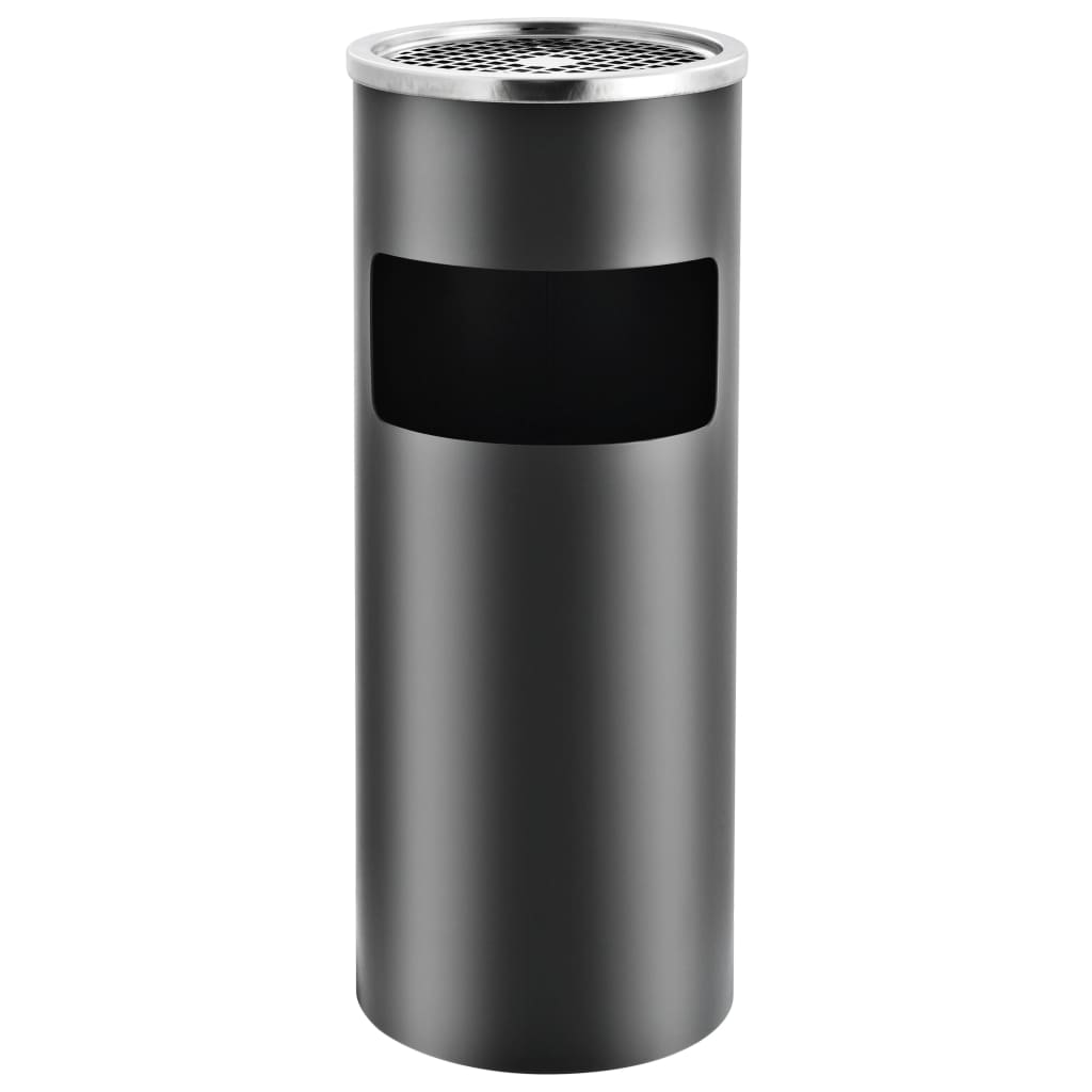 Ashtray Dustbin Hotel 30 L Steel Grey