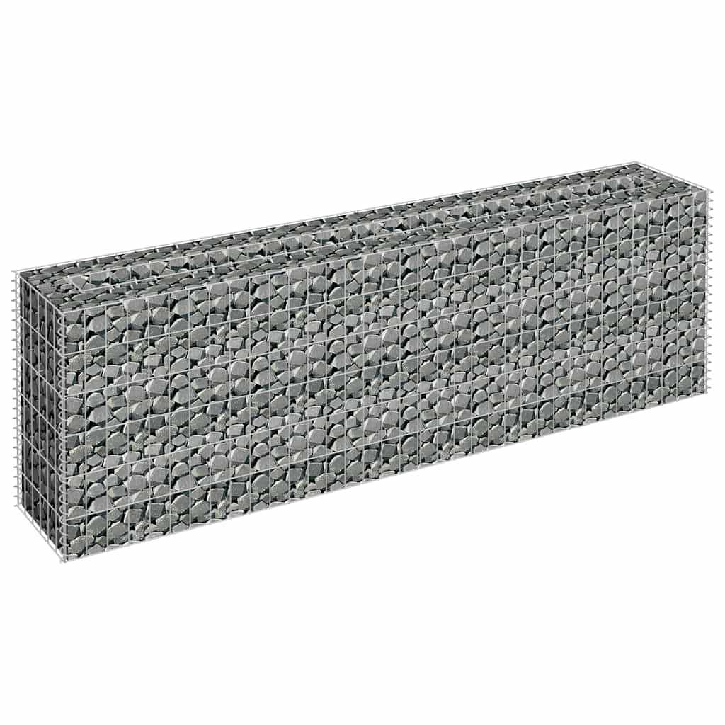 Gabion Raised Bed Galvanised Steel 180x30x60 cm