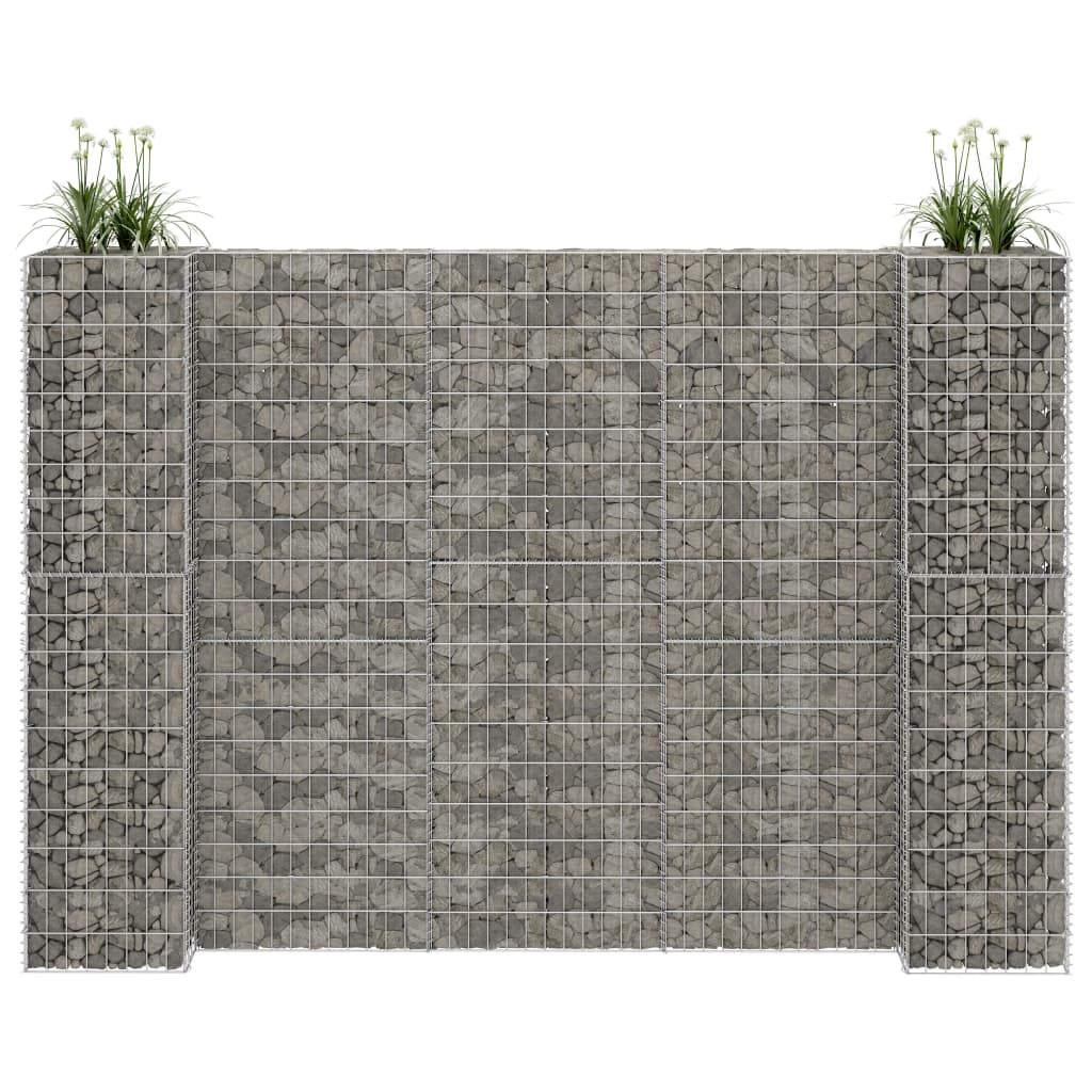 H-Shaped Gabion Planter Steel Wire 260x40x200 cm