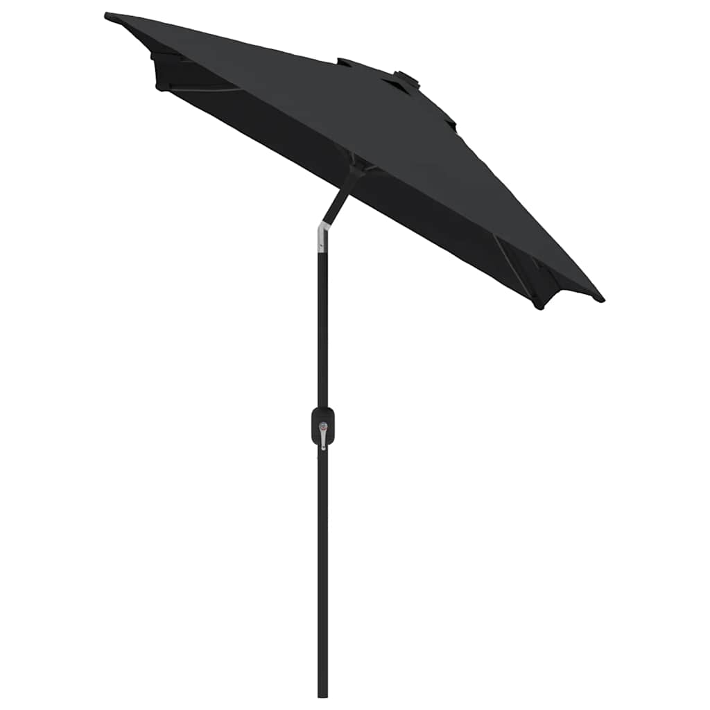 Garden Parasol with Metal Pole 300x200 cm Black