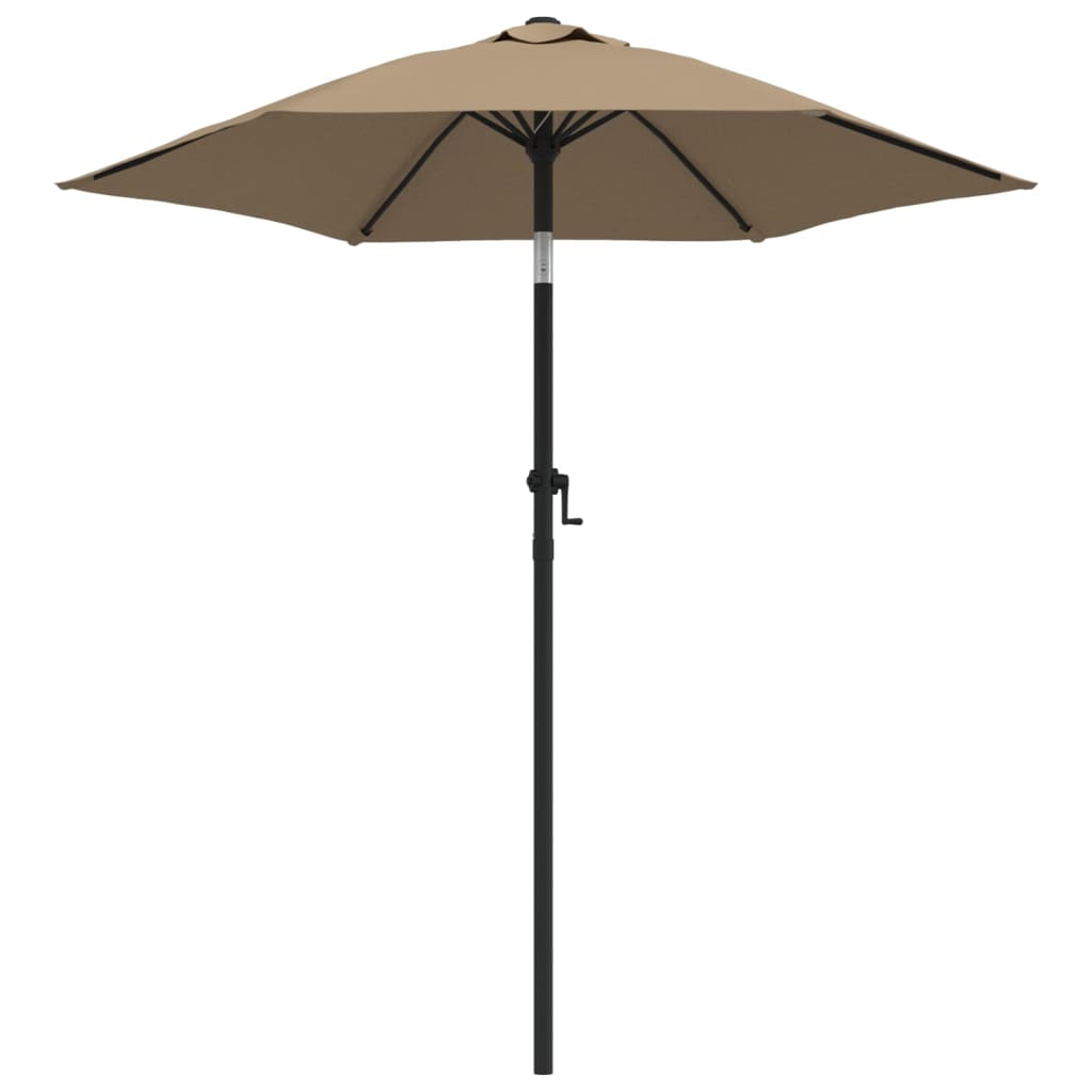 Garden Parasol Taupe 200x224 cm Aluminium